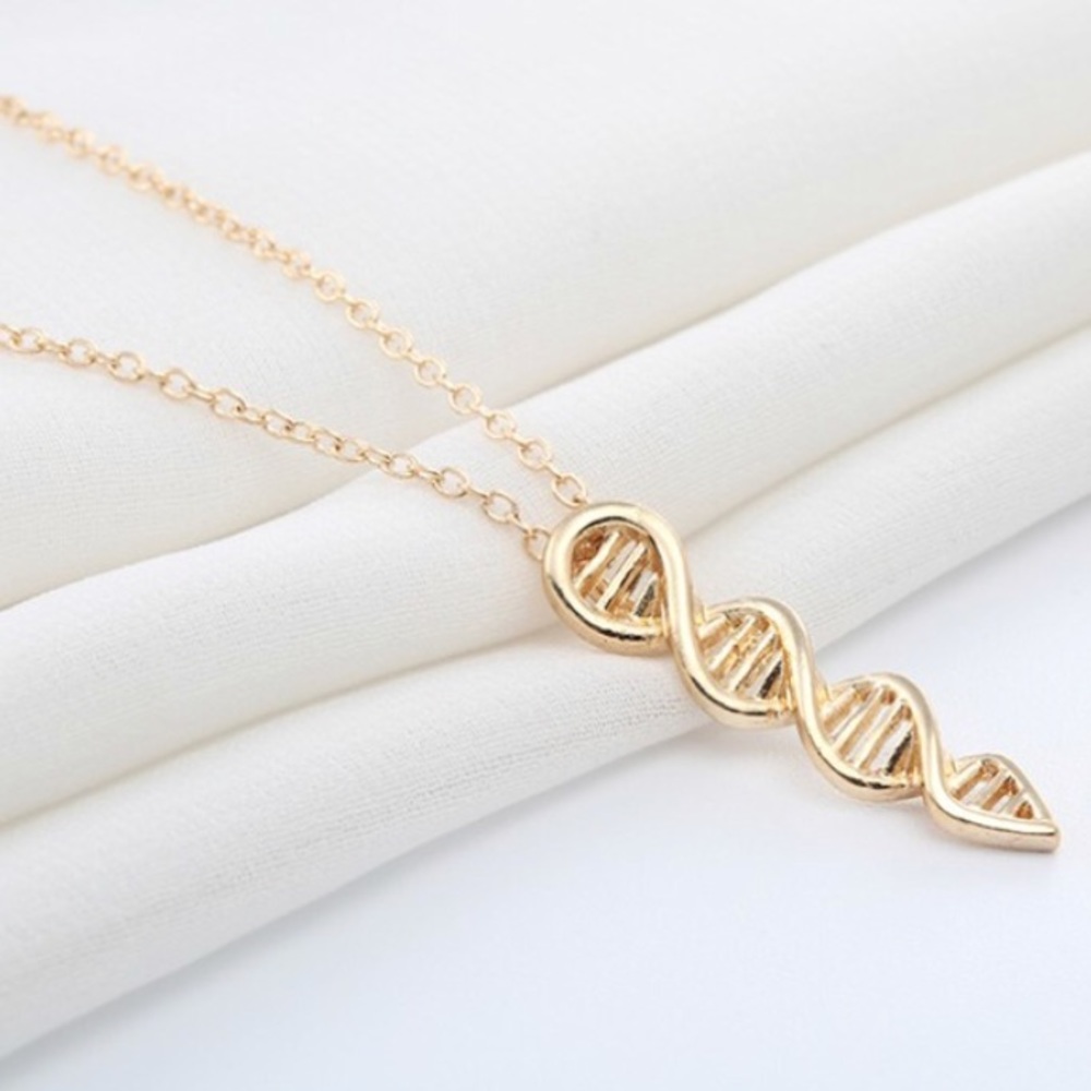 DNA DOUBLE HELIX NECKLACE